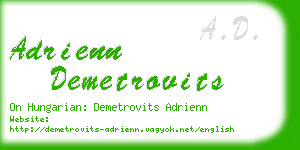 adrienn demetrovits business card